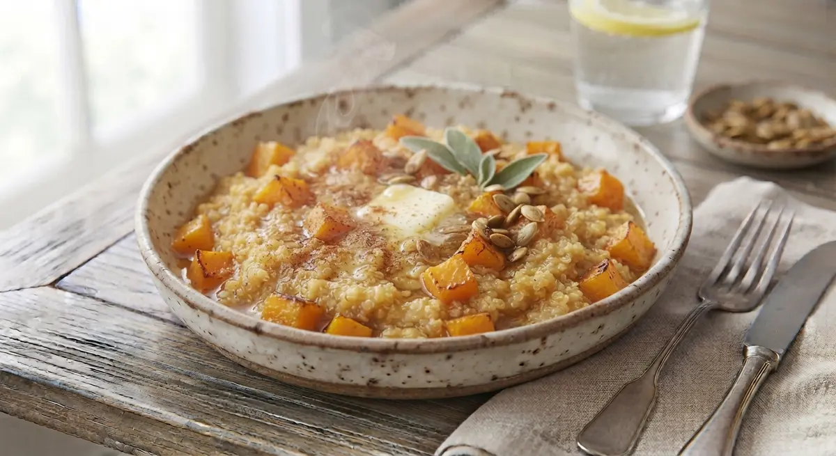 Soft Quinoa Porridge with Squash